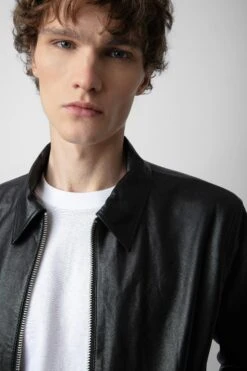 Zadig & Voltaire Mate Leather Jacket Black -Zadig & Voltaire Shop RMOW00102 NOIR 4