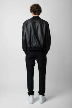 Zadig & Voltaire Mate Leather Jacket Black -Zadig & Voltaire Shop RMOW00102 NOIR 5