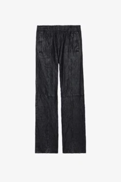 Zadig & Voltaire Pacha Crinkled Leather Pants Black -Zadig & Voltaire Shop RMPA00016 NOIR