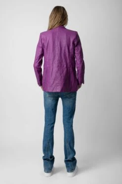 Zadig & Voltaire Visko Crinkled Leather Blazer Goa -Zadig & Voltaire Shop RWBL00003 GOA 5