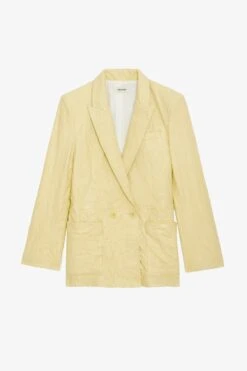 Zadig & Voltaire Visko Crinkled Leather Blazer Shea -Zadig & Voltaire Shop RWBL00003 SHEA