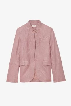Zadig & Voltaire Very Crinkled Leather Blazer Primrose -Zadig & Voltaire Shop RWBL00055 PRIMEROSE