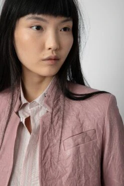 Zadig & Voltaire Very Crinkled Leather Blazer Primrose -Zadig & Voltaire Shop RWBL00055 PRIMEROSE 4 1