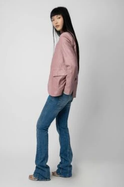 Zadig & Voltaire Very Crinkled Leather Blazer Primrose -Zadig & Voltaire Shop RWBL00055 PRIMEROSE 5 1