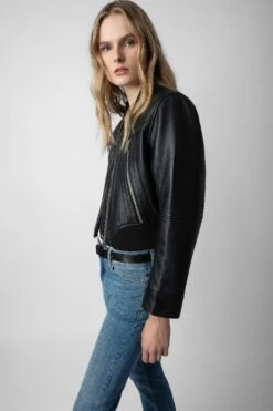 Zadig & Voltaire Bunta Reversible Leather Jacket Black -Zadig & Voltaire Shop RWOW00213 NOIR 3