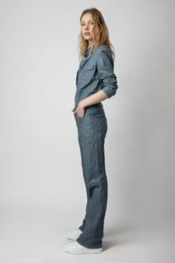 Zadig & Voltaire Pistol Crinkled Leather Pants Light Blue 6 Zadig & Voltaire Pistol Crinkled Leather Pants Light Blue -Zadig & Voltaire Shop RWPA00062 LIGHT BLUE 3