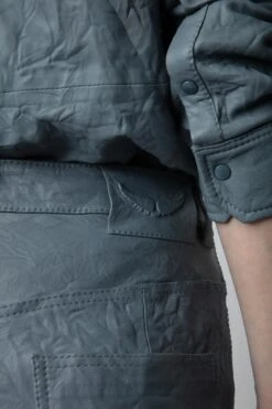 Zadig & Voltaire Pistol Crinkled Leather Pants Light Blue 8 Zadig & Voltaire Pistol Crinkled Leather Pants Light Blue -Zadig & Voltaire Shop RWPA00062 LIGHT BLUE 5