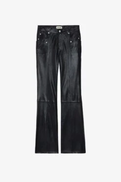 Zadig & Voltaire Elvir Leather Pants Black -Zadig & Voltaire Shop RWPA00077 NOIR 1