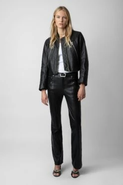 Zadig & Voltaire Elvir Leather Pants Black