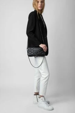 Zadig & Voltaire Rock Mat XL Scale Clutch Black 19 Zadig & Voltaire Rock Mat XL Scale Clutch Black -Zadig & Voltaire Shop SKAB2004F NOIR 8