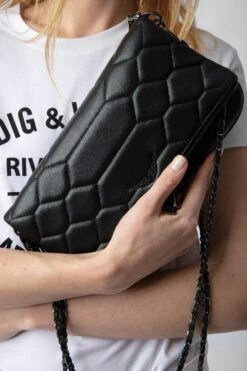 Zadig & Voltaire Rock Mat XL Scale Clutch Black 21 Zadig & Voltaire Rock Mat XL Scale Clutch Black -Zadig & Voltaire Shop SKAB2004F NOIR 9