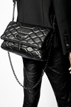 Zadig & Voltaire Rocky XL Mat Scale Bag Black -Zadig & Voltaire Shop SKAB2015F NOIR 10 202011301003