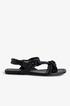 Zadig & Voltaire Forget Me Knot Sandals Black -Zadig & Voltaire Shop SWCT00841 NOIR 1