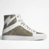 Zadig & Voltaire ZV1747 High Flash Sneakers Silver