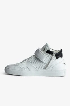 Zadig & Voltaire ZV1747 Mid Flash Smooth Sneakers White -Zadig & Voltaire Shop SWSN00416 BLANC 3