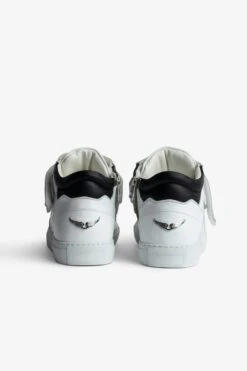 Zadig & Voltaire ZV1747 Mid Flash Smooth Sneakers White -Zadig & Voltaire Shop SWSN00416 BLANC 5