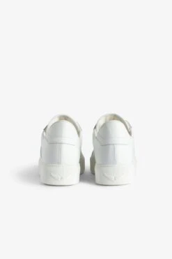 Zadig & Voltaire ZV1747 La Flash Low-Top Platform Sneakers White -Zadig & Voltaire Shop SWSN00426 BLANC 4