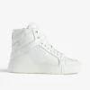 Zadig & Voltaire ZV1747 High Flash High-Top Platform Sneakers White