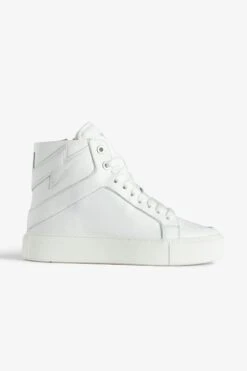 Zadig & Voltaire ZV1747 High Flash High-Top Platform Sneakers White