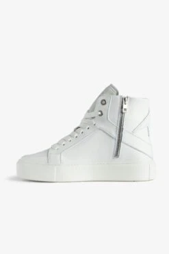Zadig & Voltaire ZV1747 High Flash High-Top Platform Sneakers White -Zadig & Voltaire Shop SWSN00427 BLANC 2