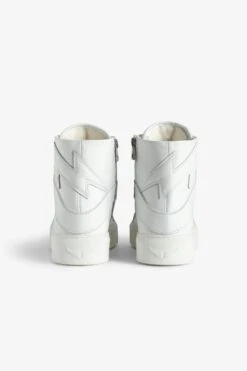 Zadig & Voltaire ZV1747 High Flash High-Top Platform Sneakers White -Zadig & Voltaire Shop SWSN00427 BLANC 4
