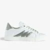 Zadig & Voltaire ZV1747 La Flash Low-Top Sneakers Silver
