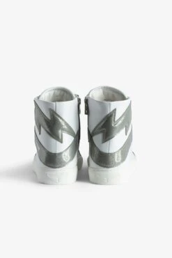 Zadig & Voltaire ZV1747 High Flash High-Top Sneakers Silver -Zadig & Voltaire Shop SWSN00453 SILVER 4