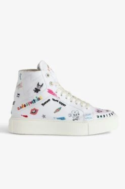 Zadig & Voltaire ZV1747 High Flash Chunky High-Top Sneakers White