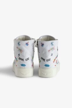 Zadig & Voltaire ZV1747 High Flash Chunky High-Top Sneakers White -Zadig & Voltaire Shop SWSN00499 BLANC 4