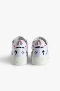 Zadig & Voltaire ZV1747 La Flash Chunky Low-Top Sneakers White -Zadig & Voltaire Shop SWSN00502 BLANC 4