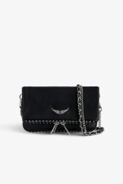 Zadig & Voltaire Rock Nano Studs Clutch Black
