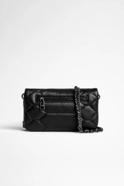 Zadig & Voltaire Rock Nano Quilted Leather Clutch Black -Zadig & Voltaire Shop WKAB2003F NOIR 3 202106090755
