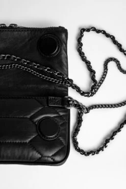 Zadig & Voltaire Rock Nano Quilted Leather Clutch Black -Zadig & Voltaire Shop WKAB2003F NOIR 5 202106090754