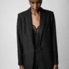 Zadig & Voltaire Viva Strass Star Blazer Black