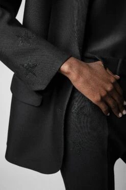Zadig & Voltaire Viva Strass Star Blazer Black 9 Zadig & Voltaire Viva Strass Star Blazer Black -Zadig & Voltaire Shop WKCA0202F NOIR 5 1