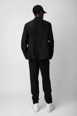 Zadig & Voltaire Viks Linen Blazer Black 8 Zadig & Voltaire Viks Linen Blazer Black -Zadig & Voltaire Shop WMBL00160 NOIR 5