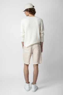 Zadig & Voltaire Pixel Linen Bermuda Shorts Naturel -Zadig & Voltaire Shop WMBS00055 NATUREL 4