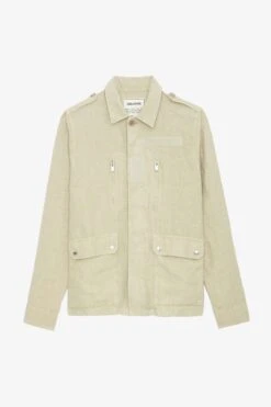 Zadig & Voltaire Kido Linen Jacket Light Beige 9 Zadig & Voltaire Kido Linen Jacket Light Beige -Zadig & Voltaire Shop WMOW00376 LIGHT BEIGE