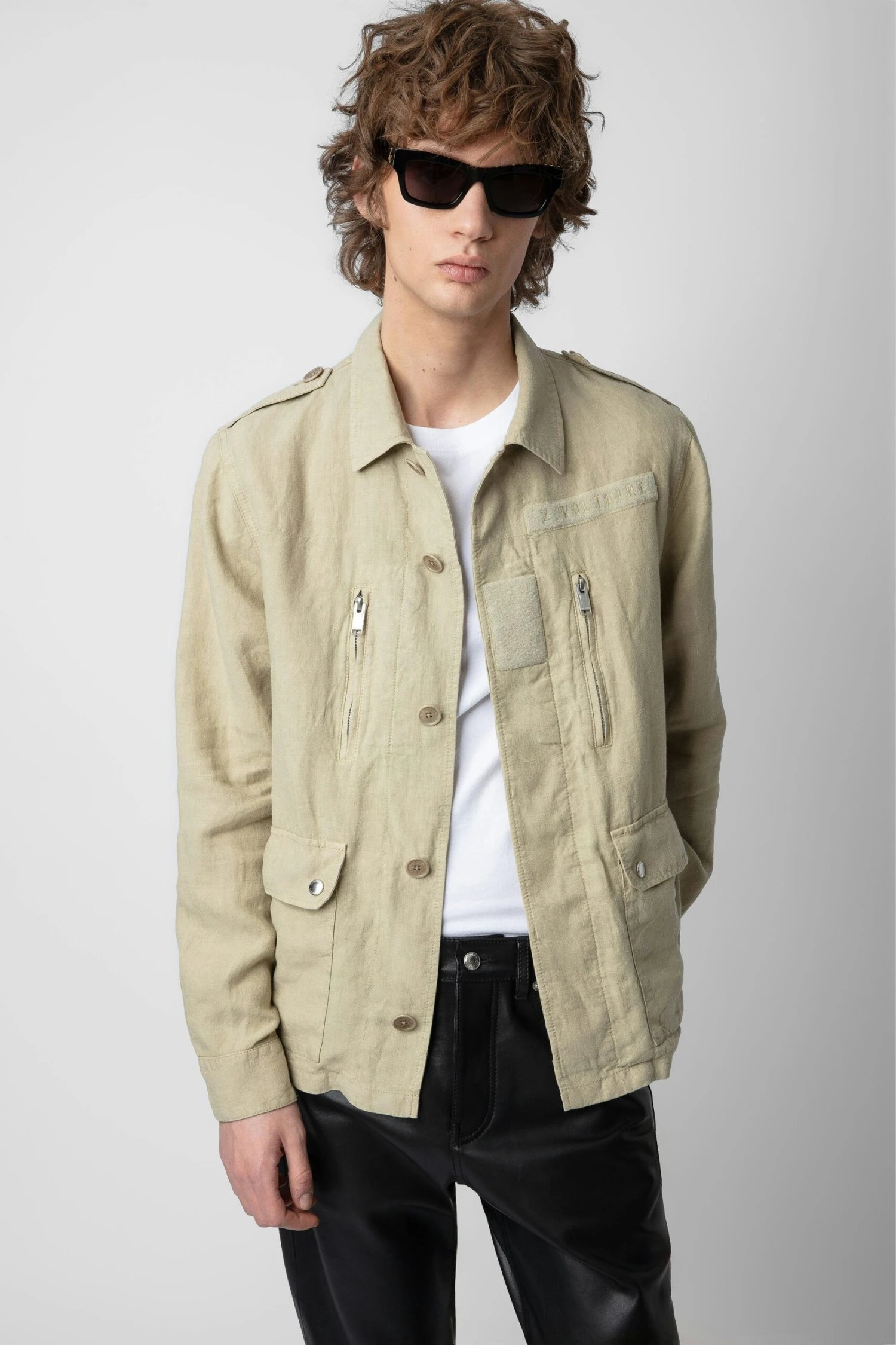 Zadig & Voltaire Kido Linen Jacket Light Beige 2 Zadig & Voltaire Kido Linen Jacket Light Beige - Image 2