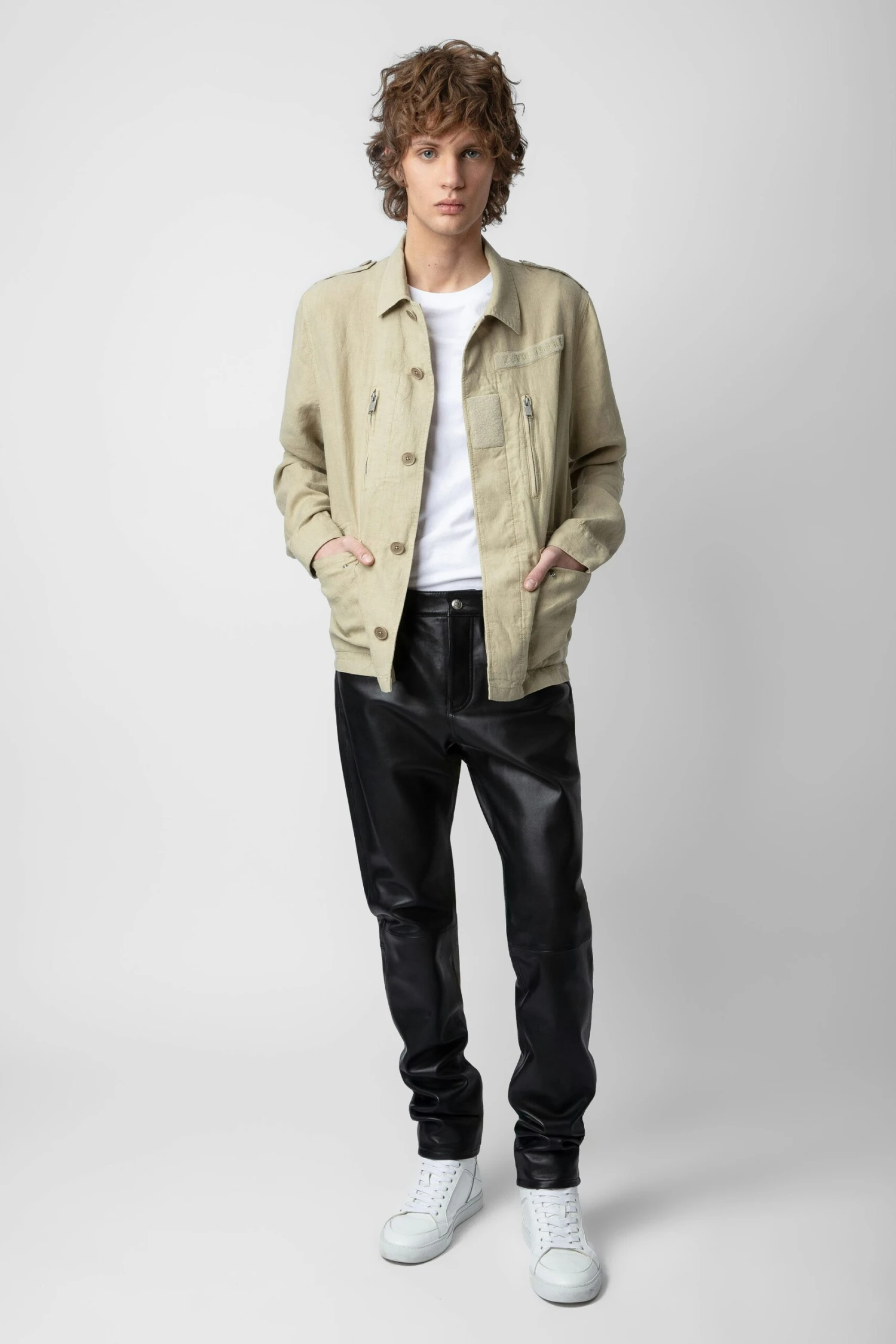Zadig & Voltaire Kido Linen Jacket Light Beige 3 Zadig & Voltaire Kido Linen Jacket Light Beige - Image 3