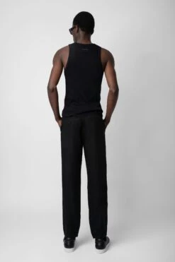 Zadig & Voltaire Pierce Linen Pants Black -Zadig & Voltaire Shop WMPA00191 NOIR 5