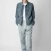 Zadig & Voltaire Pixel Linen Pants Ciel