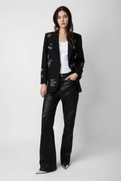 Zadig & Voltaire Viva Diamanté Blazer Black