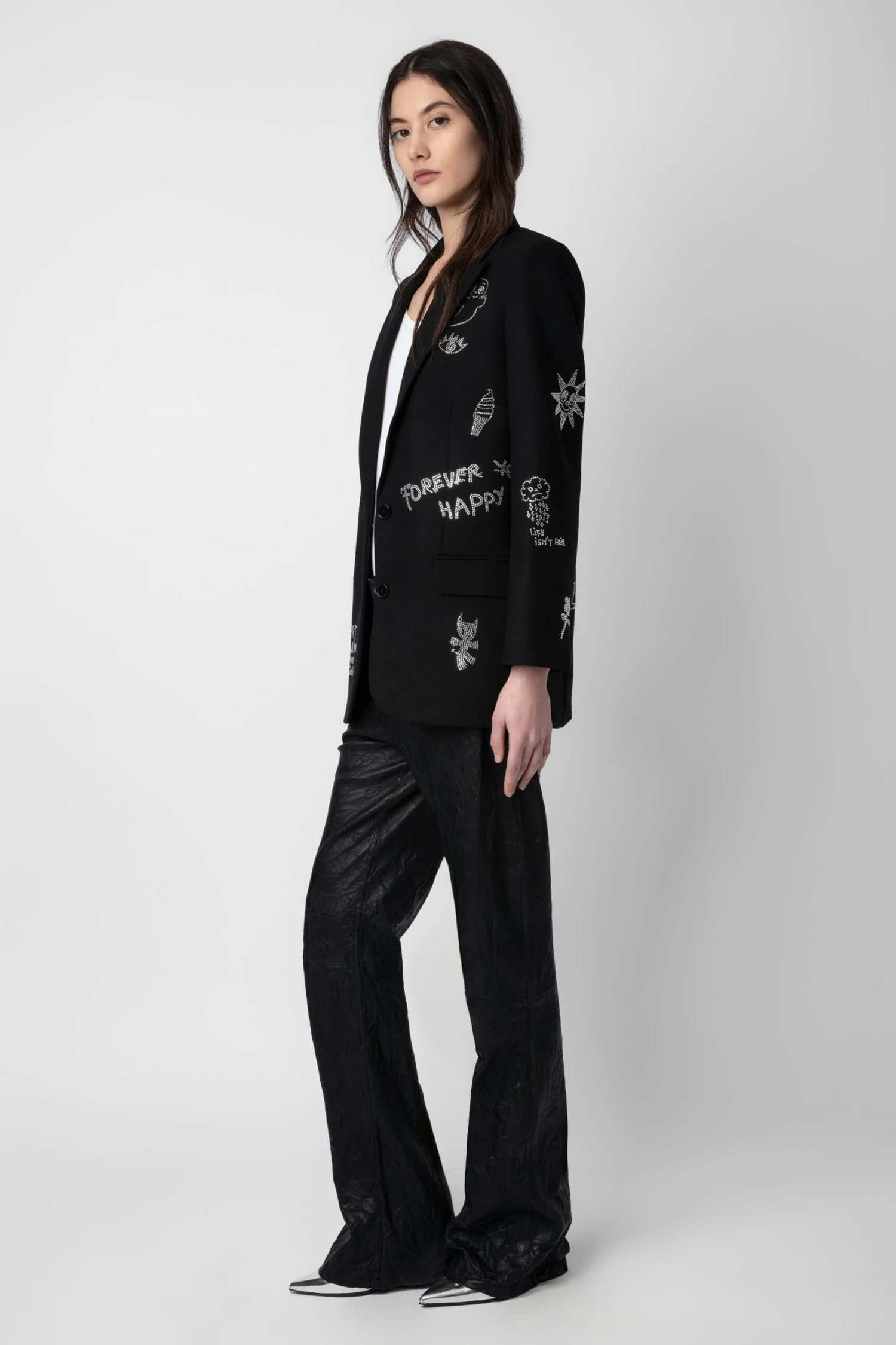 Zadig & Voltaire Viva Diamanté Blazer Black 3 Zadig & Voltaire Viva Diamanté Blazer Black - Image 3