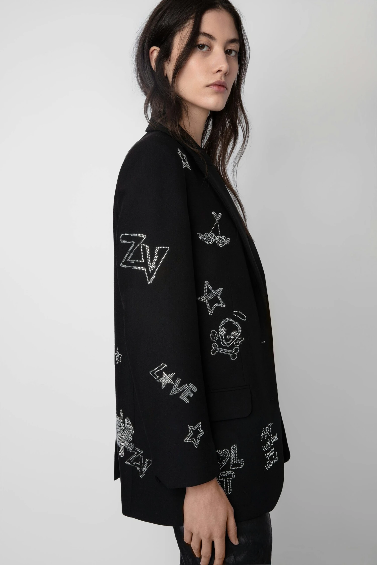 Zadig & Voltaire Viva Diamanté Blazer Black 4 Zadig & Voltaire Viva Diamanté Blazer Black - Image 4