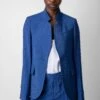 Zadig & Voltaire Very Linen Blazer Deep Sea