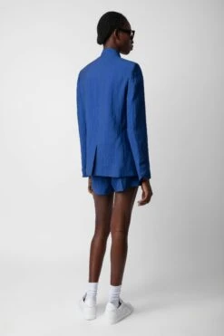 Zadig & Voltaire Very Linen Blazer Deep Sea -Zadig & Voltaire Shop WWBL00848 DEEP SEA 5