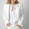 Zadig & Voltaire Vow Linen Blazer White