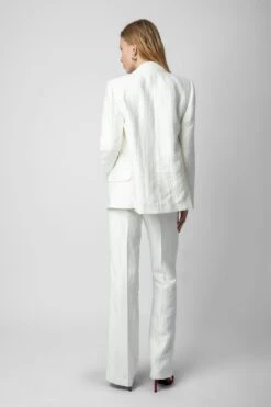 Zadig & Voltaire Vow Linen Blazer White -Zadig & Voltaire Shop WWBL00850 BLANC 6
