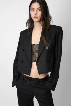 Zadig & Voltaire Vito Blazer Black -Zadig & Voltaire Shop WWBL00852 NOIR 2